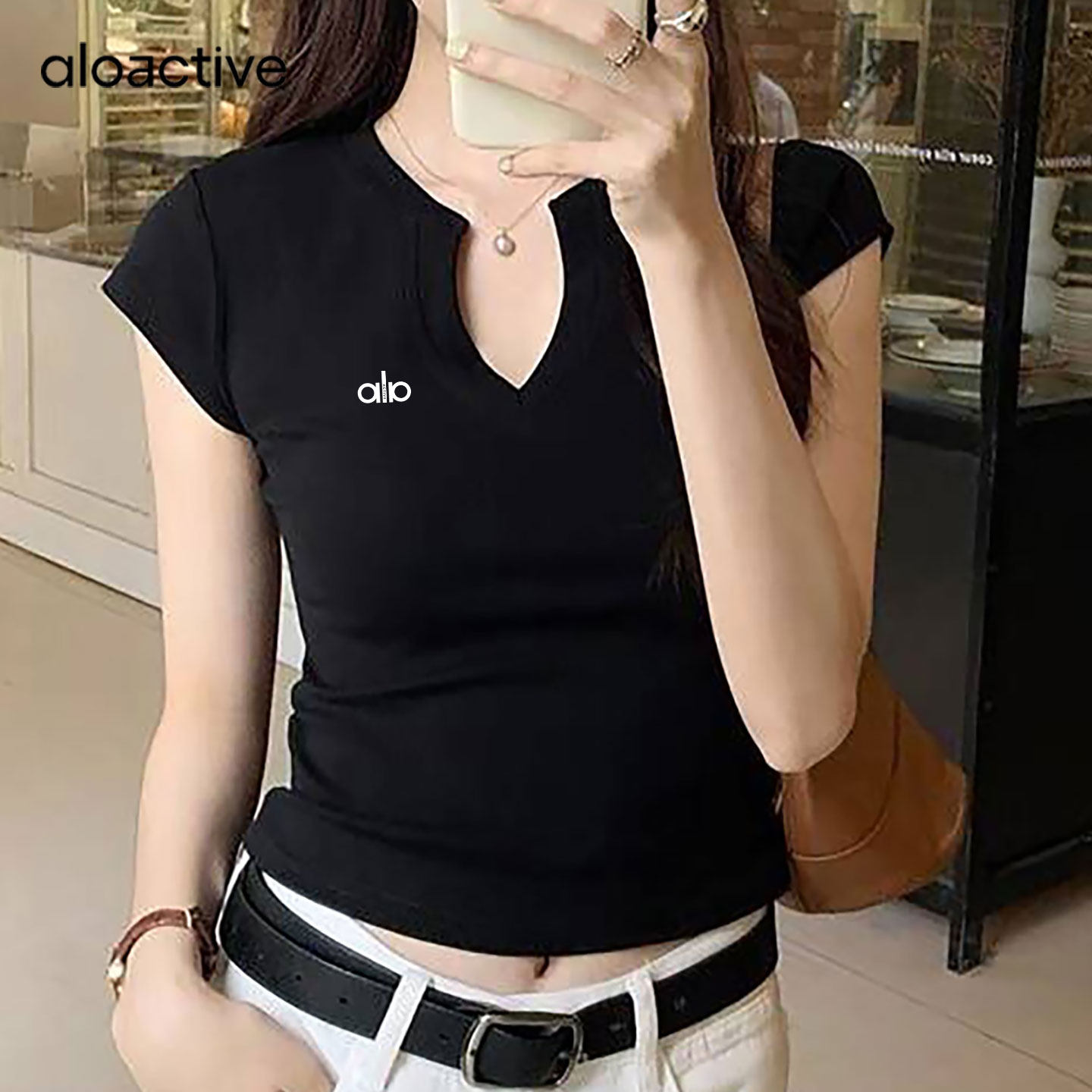 ALOACTIVE速干瑜伽短袖T恤女图片