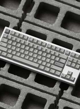 JKDK极简灰水泥灰PBT热升华原厂高度64 68 980 75 87客制化键帽