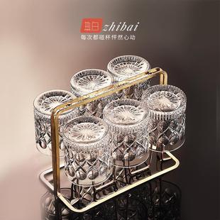 水晶玻璃洋酒杯子创意高端酒吧网红啤酒杯套装 威士忌酒杯家用欧式