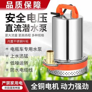 直流潜水泵12V24V48V60V72V抽水泵农用抽水机灌溉家用电动电瓶车