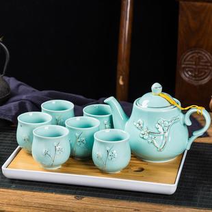 茶壶套装 陶瓷茶杯 家用陶瓷杯茶具客厅现代简约6只装 大号杯子欧式
