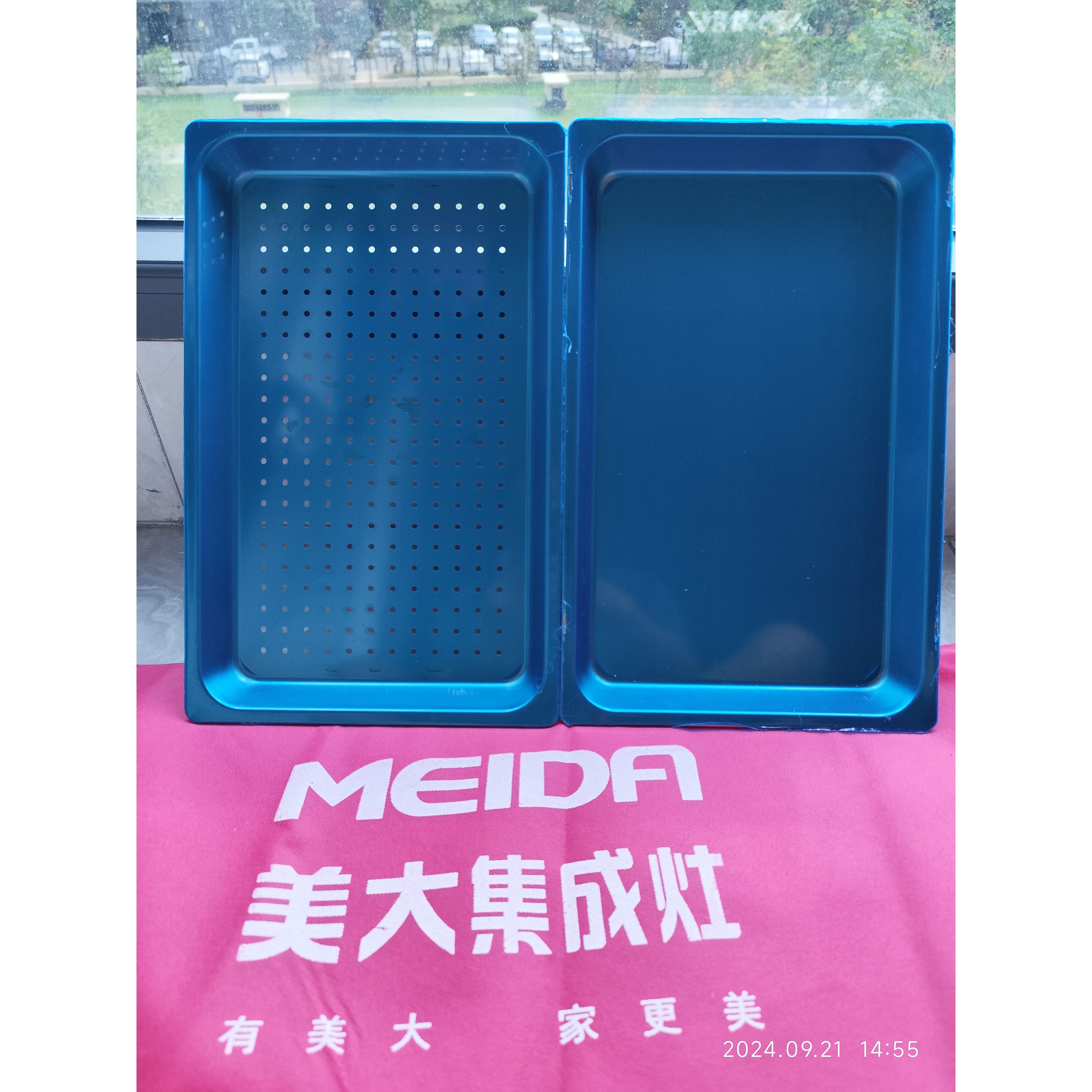 美大集成灶新款分体式左烤右蒸304食品级不锈钢有孔无孔蒸盘托盘