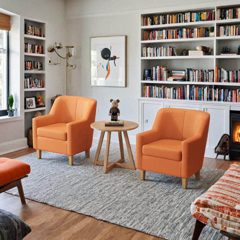 北欧小型休息区单人沙发椅布艺懒人网红款酒店宿舍家用靠背小尺寸