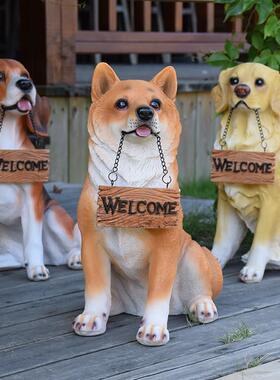 树脂摆饰别墅庭院装饰户外花园景观摆设彷真动物狗狗客厅门口雕塑