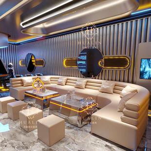 定制ktv酒吧UL型沙发包厢清吧茶几夜总会音乐厅家庭转角歌房卡座