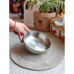 传统碗全钢加厚304不锈钢碗方便面酱碗搅拌腌肉小圆盘菜烤韩式