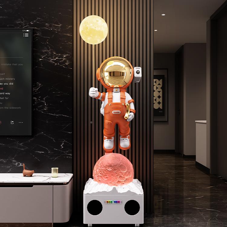 装宋k天员航天员厅大装饰品客电视柜旁的航落地式饰品K769 典雅大