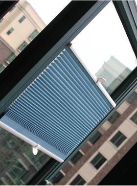 CQM遮内开百叶窗帘浴室卫生间厨全卷帘光蜂巢帘免房安装打孔窗帘