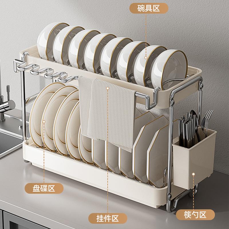 锈钢碗碟纳收架WDJ-2216厨房架置物架新不款沥水篮台面晾碗碗筷碗
