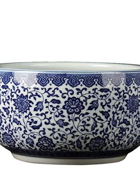 景德盆花镇陶瓷青瓷聚宝家居装饰品摆器件 新中式瓷器20240502博