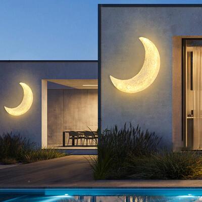 月球壁灯月户防水院外墙别墅花晶雨迪庭园围墙装饰灯露台牙阳外台