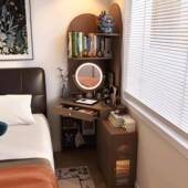 形影家具转转角梳妆角物梳妆寸台复古实角木小尺小型书架三靠墙化