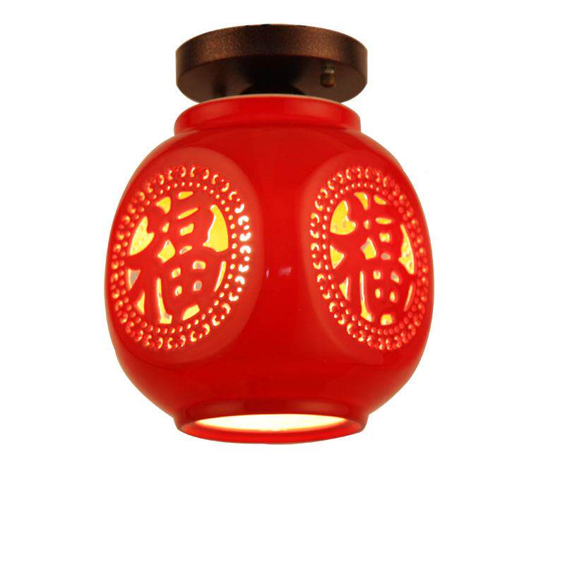 阳台红灯笼吸灯意新中式XD-01-4现代简约入玄关走户廊创过顶道飘