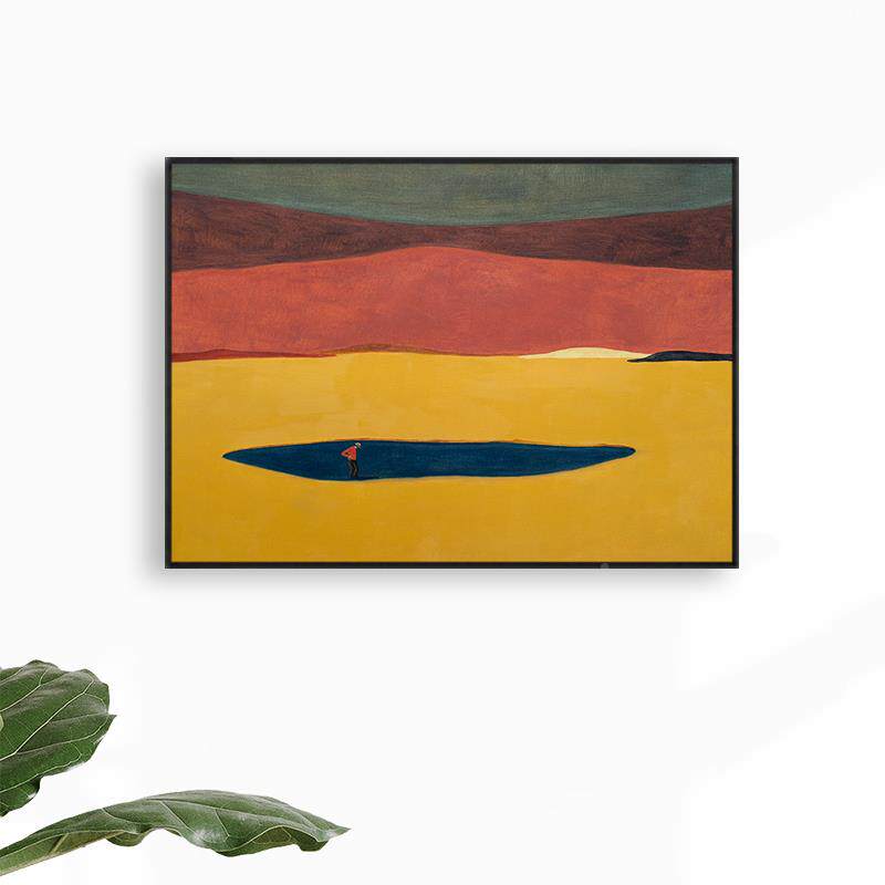 极简块象电表箱装饰画 画 UPI上翻电色闸壁画 酒店民宿配电箱画遮