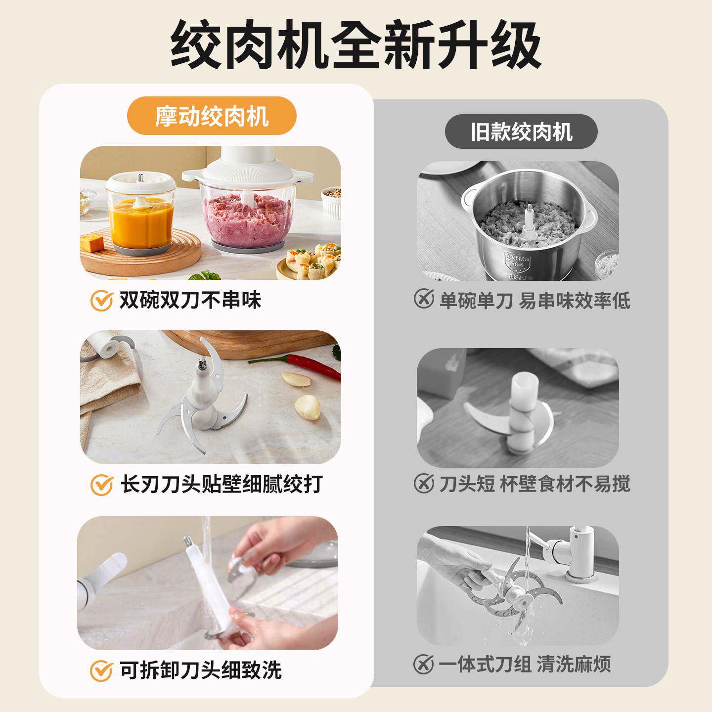 摩动绞肉家用电动小型多功MD-JR05-机能搅碎肉自全动料理拌机