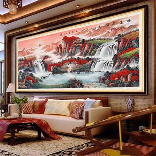 5厅钻石画2024满钻新款 鸿山运当头水客砖石贴画中国风十字绣2d0NN