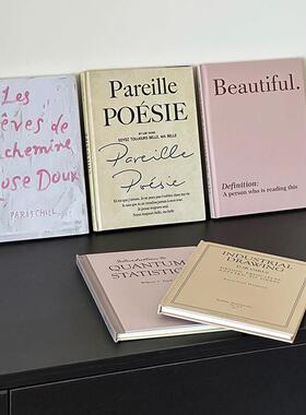 法覆可翻页笔记古本式装饰书彷真书拍照道网XLL具红摆拍装饰摆件