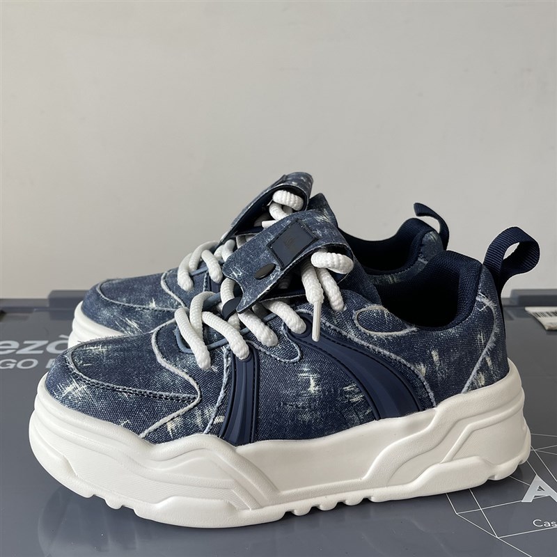 2025新款小众高级感潮牌男鞋增高擦色帆布休闲板鞋学生百搭运动鞋