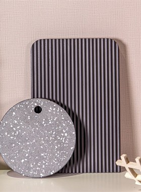 创意侘寂风厨房砧板摆件样板间橱柜装饰K品北欧几何面包板摆设品