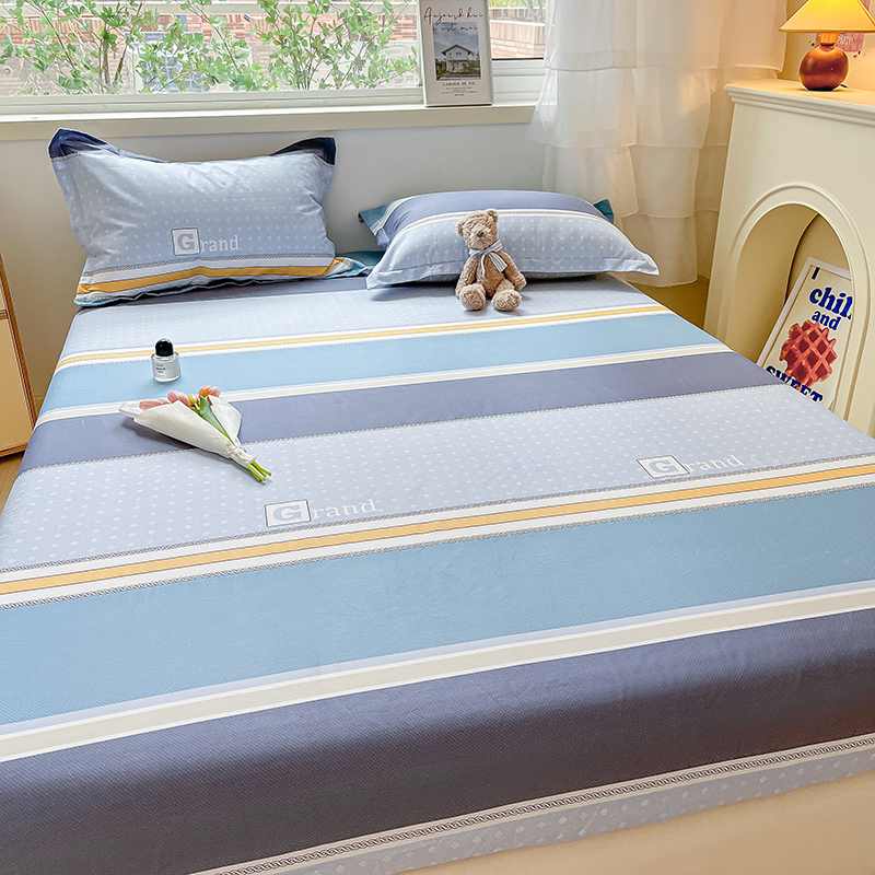 全棉床笠单件纯棉床罩2023新款C防尘床垫床包全包儿童床单三件套