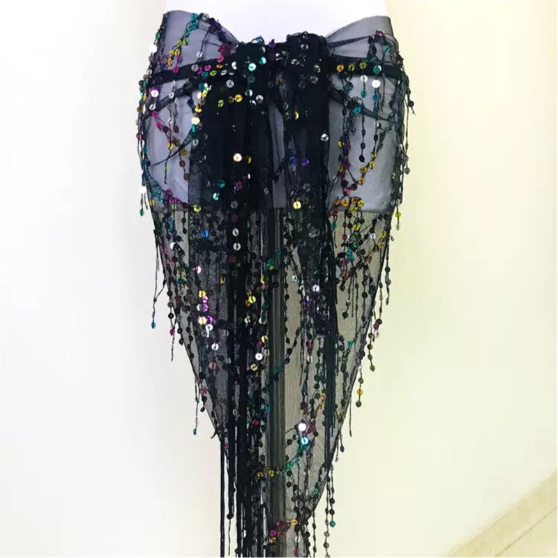 肚皮舞腰链女202m1新款练功服臀巾初学者三角巾流苏腰带腰封