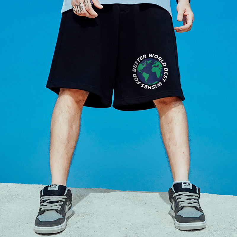 男裤胖子纯棉加肥加大码宽松加肥加大潮牌运动五分裤短裤夏季薄款