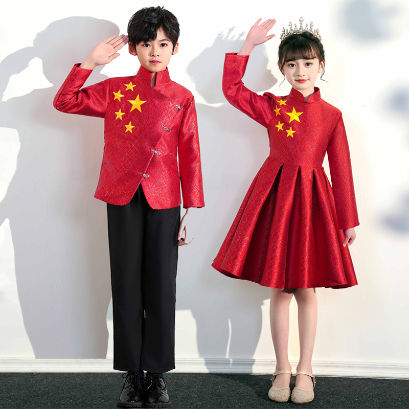儿童合唱服演出服中小学生校服表演服装男女童红歌朗诵合唱团礼服