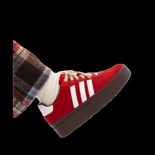 落日森林厚d底真皮德训鞋女2024新款韩系拼色板鞋运动休闲鞋女磨