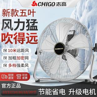 趴地扇 志高牌工业电风扇强力落地扇大功率家用扇工地坐爬地扇台式