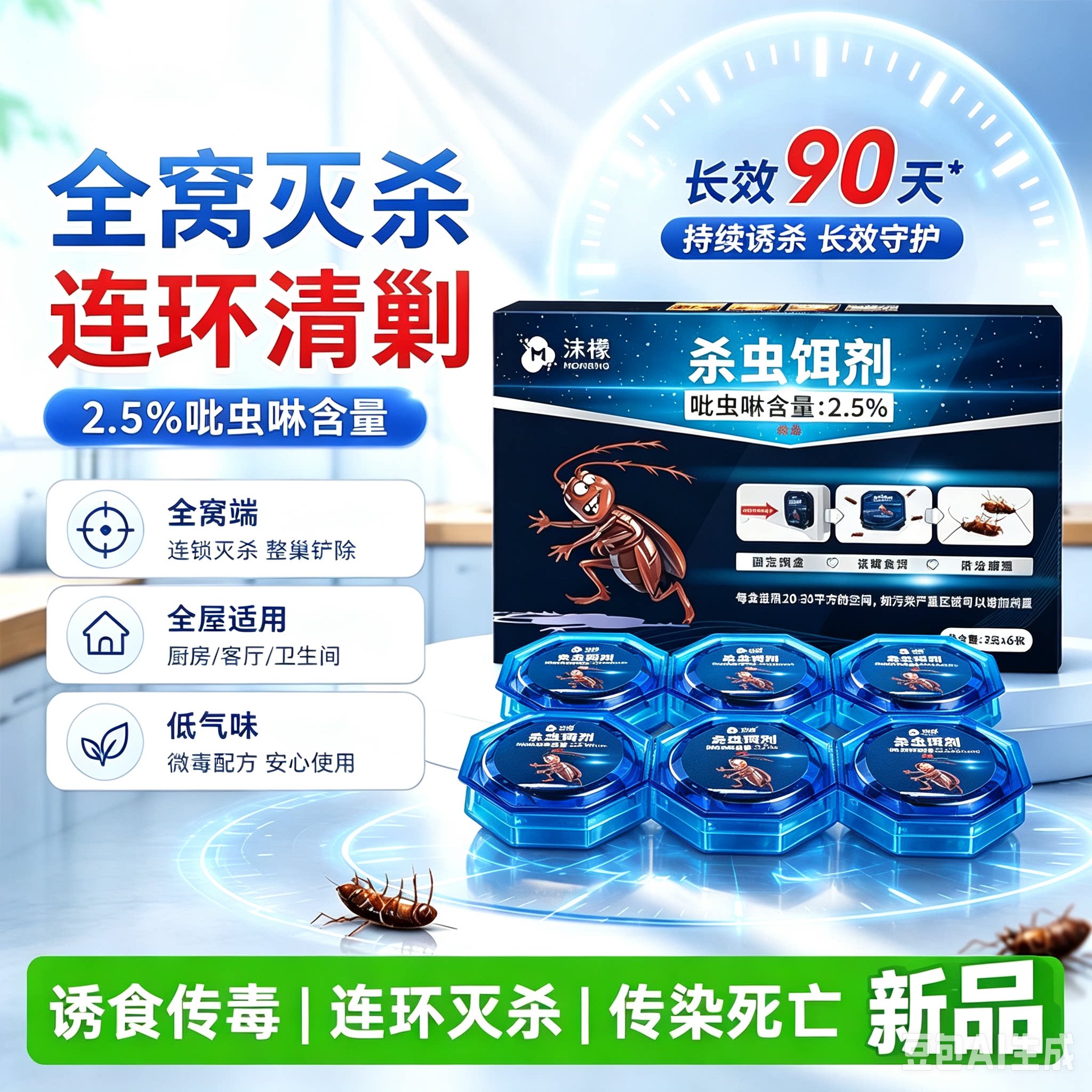 沫檬强效蟑螂药强力安全呋虫胺