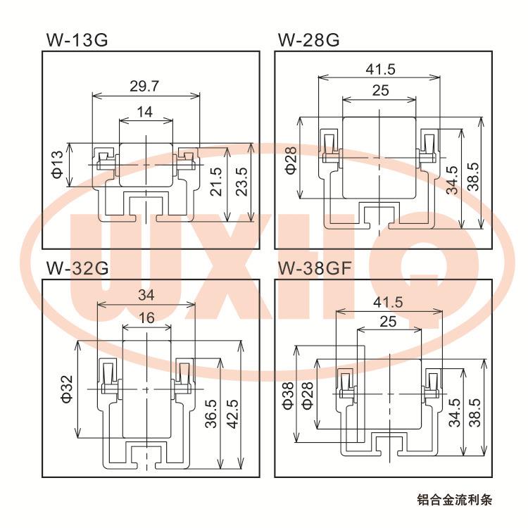 厂家铝合金流利条滚轮条输送机护栏 流利条滑轨型号全