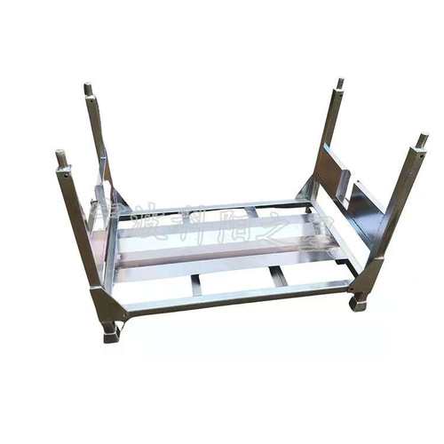 折叠堆垛架镀锌色冷库保鲜库专用铁架子仓储银色货架零部件巧固架