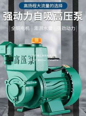 【131.1元抢100000件，抢完恢复138元】自吸泵家用水井抽水泵220V
