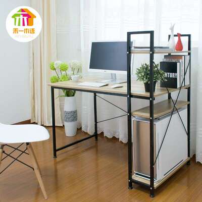1【厂家】带书架简约电脑桌台式家用电脑办公桌创意写字桌台子