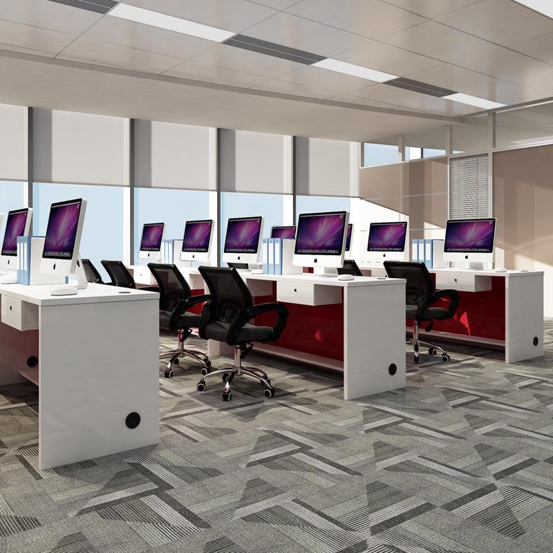 职员办公桌3人4人电脑接待台双人员工位房产中介公司销售桌椅组合