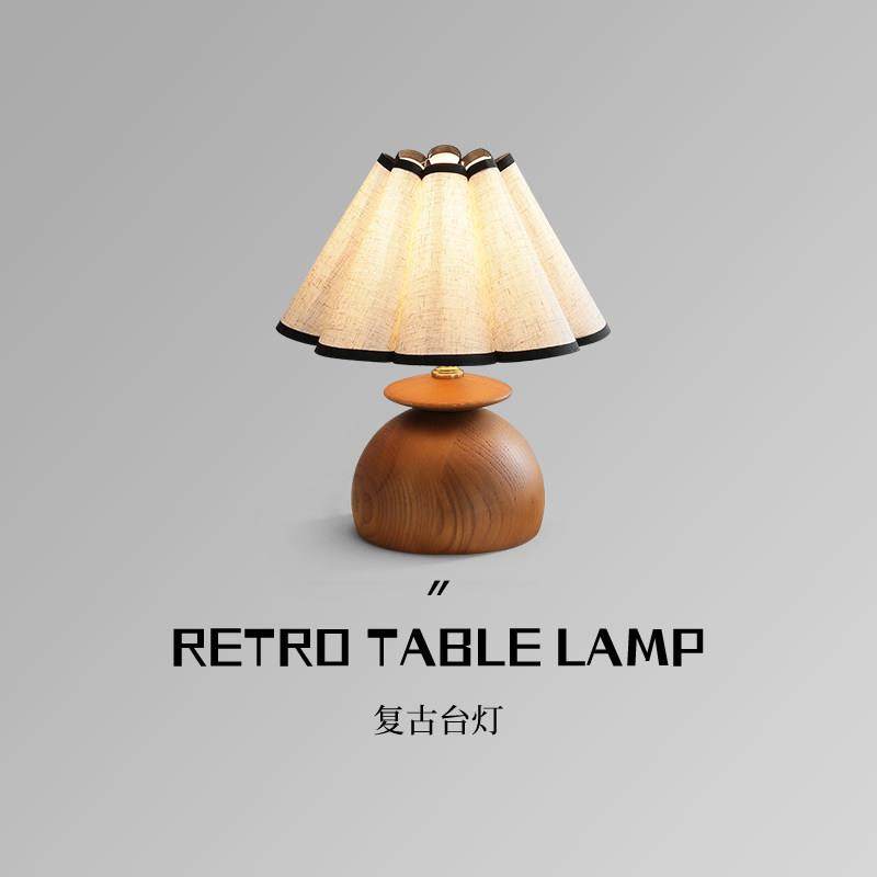 法式复古卧室牀头台灯中古设计师书房客厅装饰氛围布艺百褶花瓣灯,家装灯饰光源,装饰台灯,淘宝优惠券,粉丝福利购,淘宝优惠卷