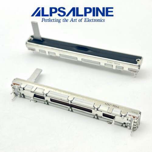 日本ALPS 75mm直滑电位器单联A50K带防尘轴长15mm 4＋2