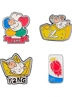 Y2NG原创纪念款PIN金属烤漆手工上色谷子徽章