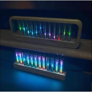 LED拾音灯频谱节奏氛围灯RGB拟辉光管音乐桌搭电竞桌面摆件声控灯