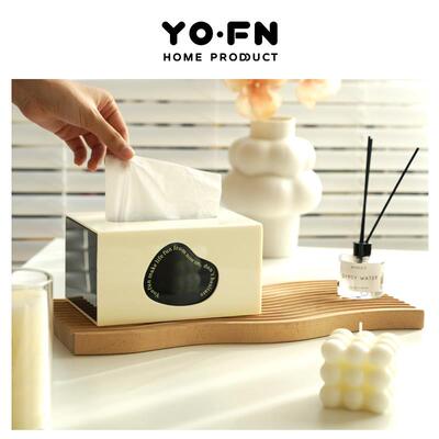 YOOFUN原创压克力纸巾盒卫生纸盒高级感创意收纳盒客厅卧室纸巾盒
