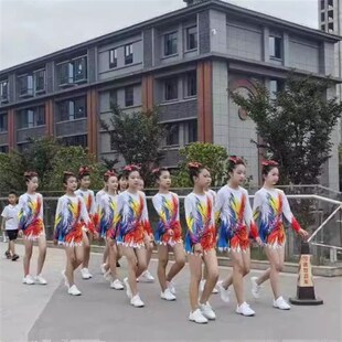 健美操服装/艺术体操学生比赛/啦啦队表演操服幼儿园健美操服
