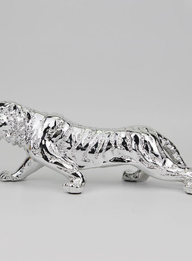 老虎摆件招财金钱豹狮子汽车创意车内饰品豹子车载生肖虎家居摆设