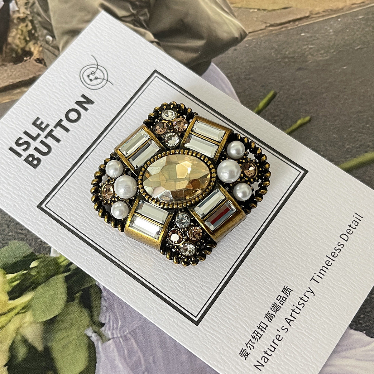 小香风中古超大金属纽扣裘皮大衣纽扣