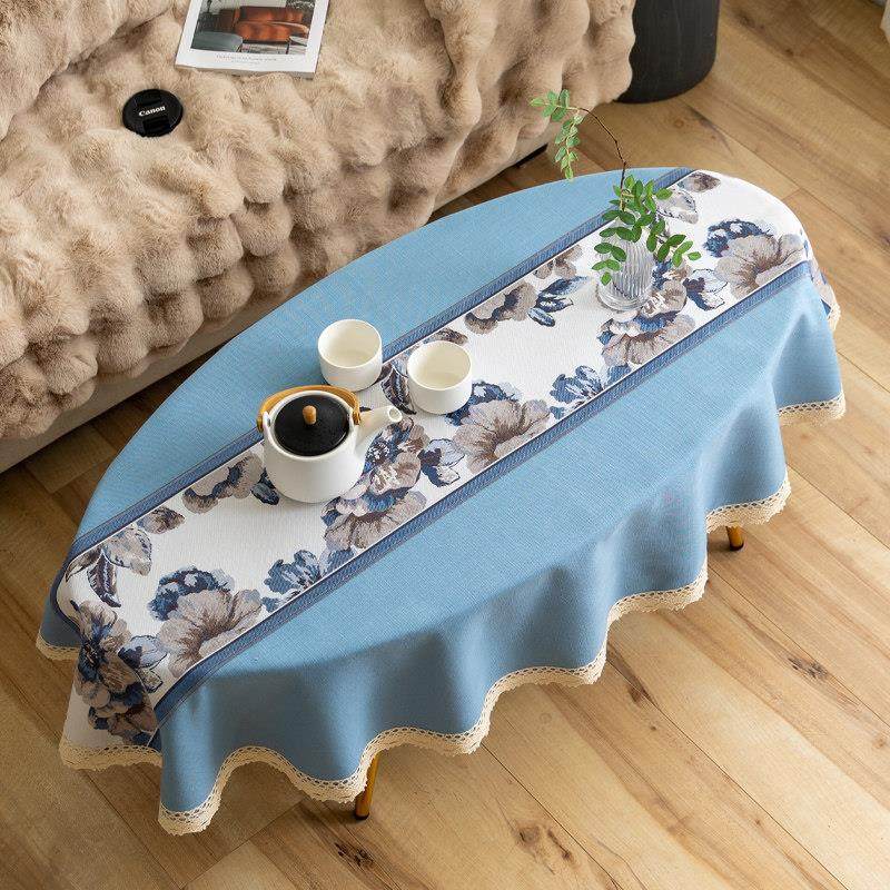新款鸭蛋型台布椭圆形茶几桌布棉麻布艺新中式家用客厅简约茶桌布,居家布艺,桌布,淘宝优惠券,粉丝福利购,淘宝优惠卷