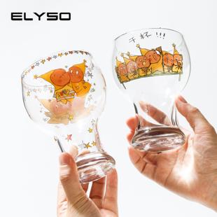 我们都是星星人杯子玻璃杯家用啤酒杯果汁杯饮料杯牛奶杯情侣对杯