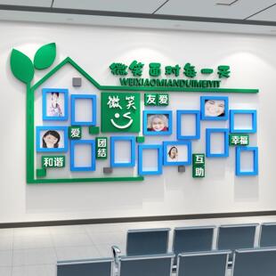 医院科室墙面装饰诊所简介文化贴设计健康宣教二维码照片展示形象