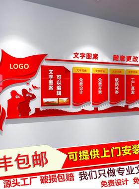 党支部党建文化墙政府楼梯办公室会议室文化支部党务发展历程展板