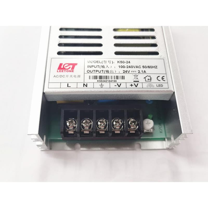 厦门力腾 开关电源 K50-24 铝合金外壳 超薄工业电源50W 24V 2.1A