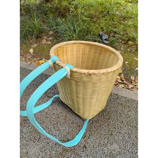 纯手工竹编背篼竹篾背篓竹背筐收纳筐