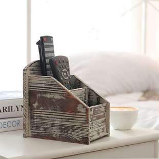 源头工厂简约时尚家具做旧复古遥控器收纳盒创意古色木制办公用品